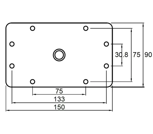 Kupo KS-043 Right Angle Baby Wall Plate Vinklet vegg/tak feste m/16mm pin 