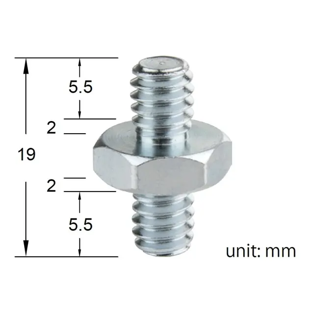 Kupo KS-051 Male Thread Adapter 1/4" Skrue - lik i begge ender HAN/HAN 