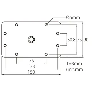 Kupo KS-145 Baby Cheater Baby Wall Plate Veggfeste med skr&#229; 16mm pin. 8cm
