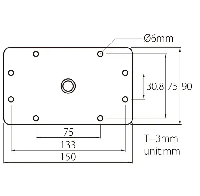 Kupo KS-145 Baby Cheater Baby Wall Plate Veggfeste med skrå 16mm pin. 8cm 