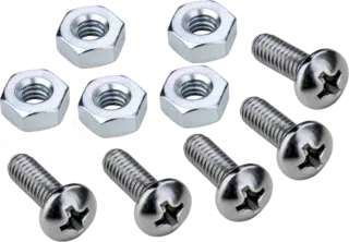 Kupo KS-175 1/4"-20 Screw &amp; Nut sett 5stk stjerne-skruer og muttere 1/4"
