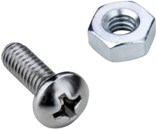 Kupo KS-175 1/4"-20 Screw &amp; Nut sett 5stk stjerne-skruer og muttere 1/4"