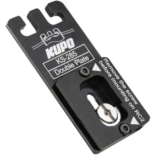 Kupo KS-285 Double Plate Quick Release Festeplate Arca-Swiss & Rc2 Kabelsikring