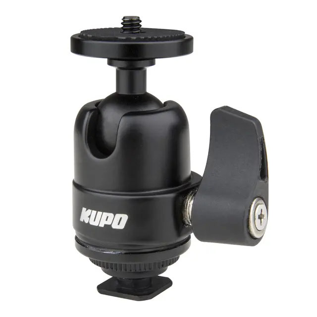 Kupo KS-CB07 Midi Ball Head Cold Shoe Lite kulehode med blitsskofeste 