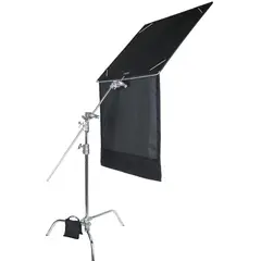 Kupo KT-4848TF 120 x 120cm (48&quot; x 48&quot;) Top Hinge Floppy Full Frame Flag Black