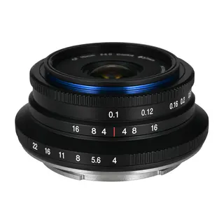 Laowa 10mm f/4 Cookie Pancake-objektiv. APS-C. Sort