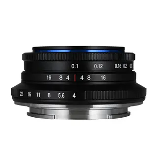 Laowa 10mm f/4 Cookie Pancake-objektiv. APS-C. Sort
