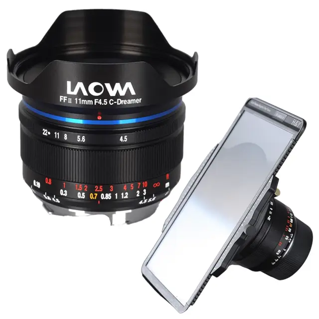Laowa 11mm f/4.5 FF RL for L-Mount Sort + Laowa 100mm Magnetic Filter Holder Set 