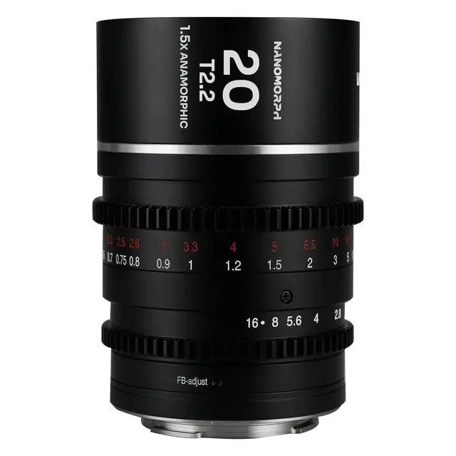 Laowa Nanomorph 20mm T2.2 1.5X (Cine) MFT. Silver 