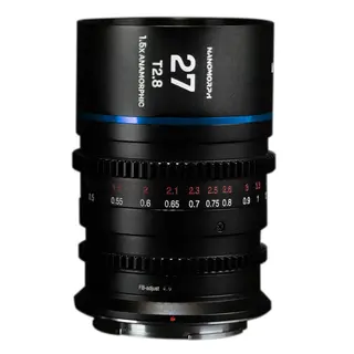 Laowa Nanomorph S35 Prime 3-Lens Bundle Canon RF. 27mm, 35mm, 50mm. Blue