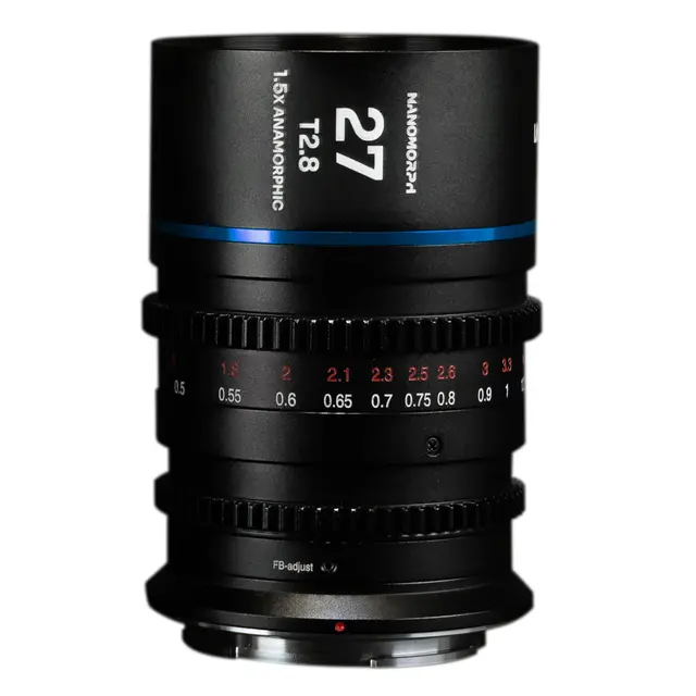 Laowa Nanomorph S35 Prime 3-Lens Bundle Sony E. 27mm, 35mm, 50mm. Blue 