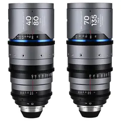 Laowa Sunlight 40-80mm/70-135mm T4.5 2x Bundle. Anamorphic Zoom (Blue) Arri PL