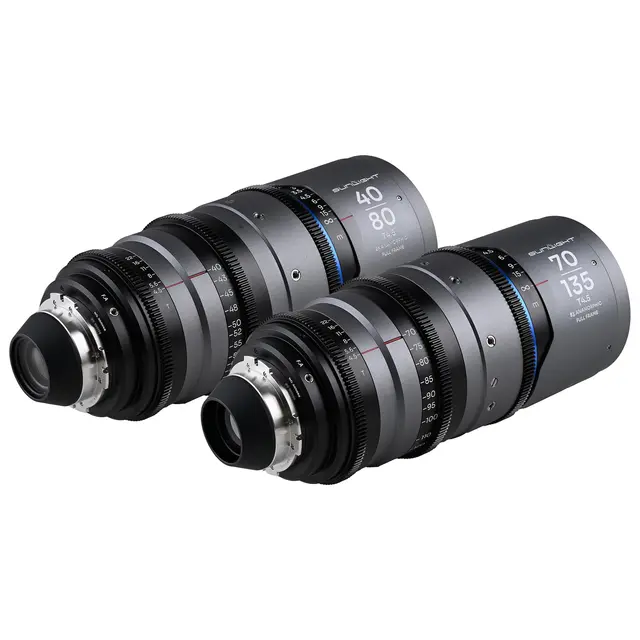 Laowa Sunlight 40-80mm/70-135mm T4.5 2x Bundle. Anamorphic Zoom (Blue) Arri PL 