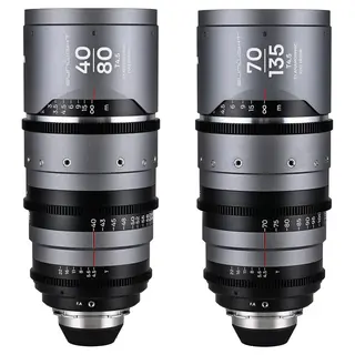 Laowa Sunlight 40-80mm/70-135mm T4.5 2x Bundle. Anamorphic Zoom (Silver) Arri PL