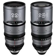 Laowa Sunlight 40-80mm/70-135mm T4.5 2x Bundle. Anamorphic Zoom (Silver) Arri PL
