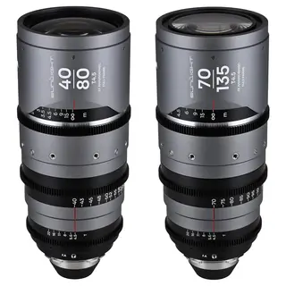 Laowa Sunlight 40-80mm/70-135mm T4.5 2x Bundle. Anamorphic Zoom (Silver) Arri PL