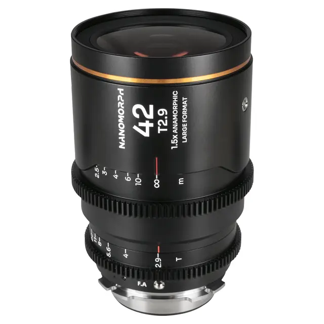Laowa Nanomorph LF 42mm T2.9 1.5X Amber. Arri PL/Canon EF 