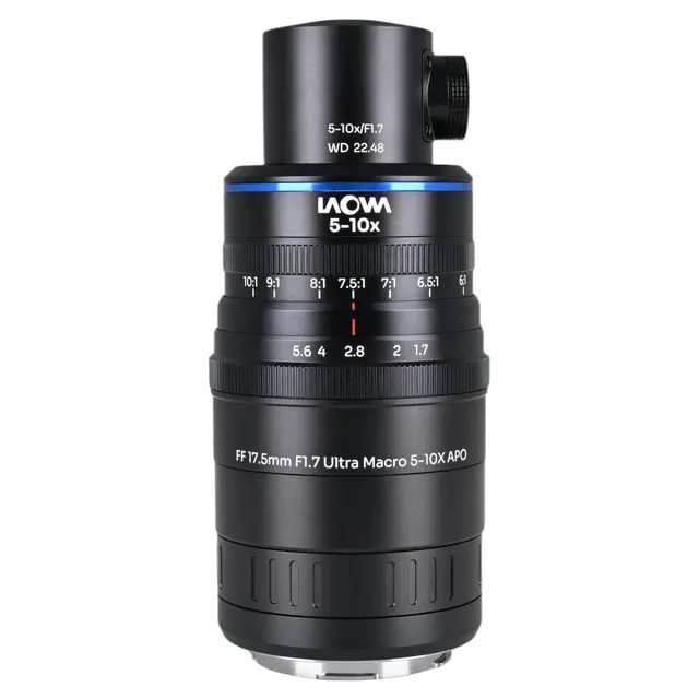 Laowa Aksen 17.5mm f/1.7 5-10X Coaxial L-mount. Ultra Macro APO 