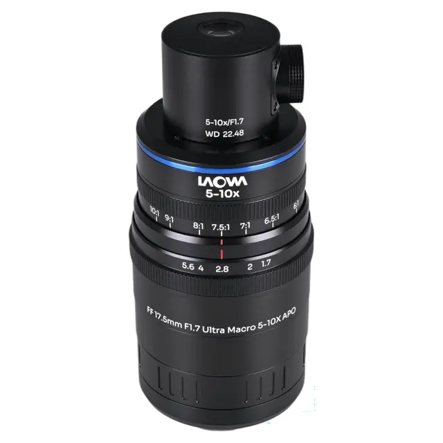 Laowa Aksen 17.5mm f/1.7 5-10X Coaxial L-mount. Ultra Macro APO 