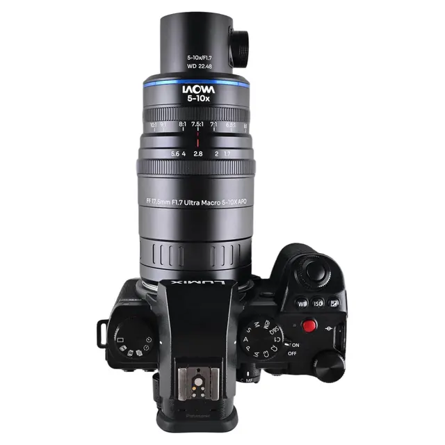 Laowa Aksen 17.5mm f/1.7 5-10X Coaxial L-mount. Ultra Macro APO 