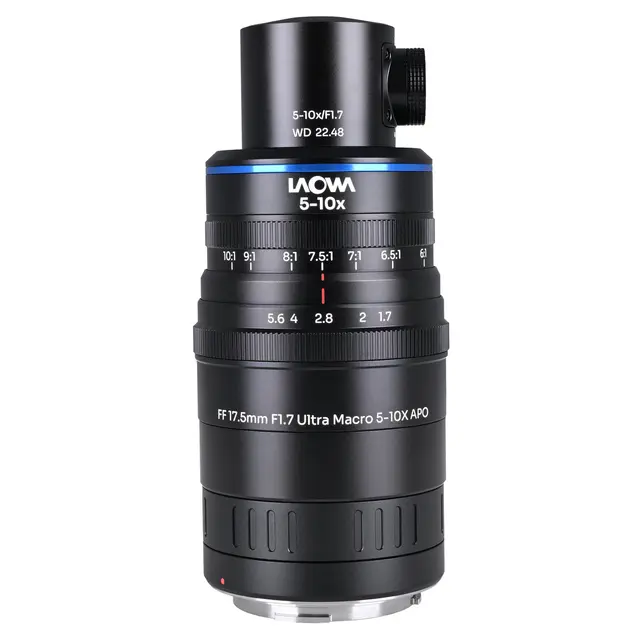 Laowa Aksen 17.5mm f/1.7 5-10X Coaxial Canon RF. Ultra Macro APO 