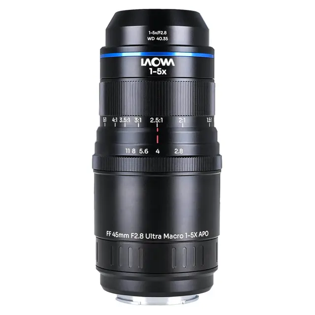 Laowa Aksen 45mm f/2.8 1-5X Sony FE. Ultra Macro APO 