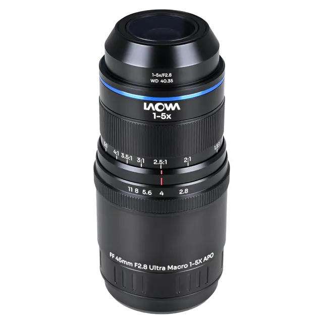 Laowa Aksen 45mm f/2.8 1-5X Sony FE. Ultra Macro APO 