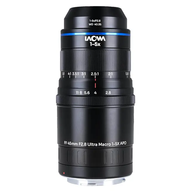 Laowa Aksen 45mm f/2.8 1-5X Canon RF. Ultra Macro APO 