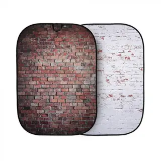 Manfrotto Urban Collapsible 1.5m x 2.1m Classic Red/Distressd White Brick