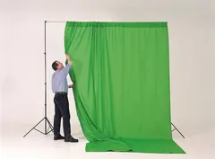 Manfrotto Chromakey Curtain 3x3,5m Green Chromakey grønn gardin m/ løpegang