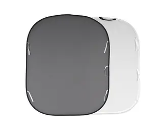 Manfrotto Collapsible 1.5x1.8m Whi./Gray Sammenleggbar vendbar bakgrunn Hvit/Gr&#229;