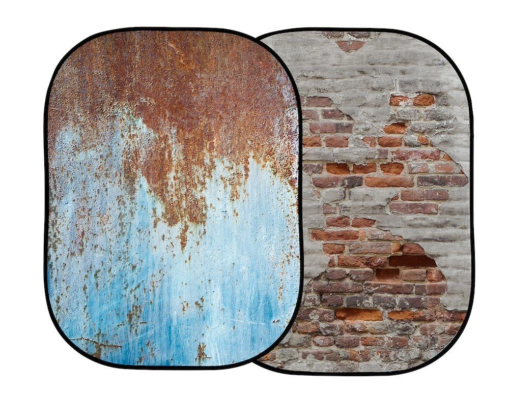 Manfrotto Urban Collapsible 1.5m x 2.1m Rusty Metal/Plaster Wall - Bakgrunn