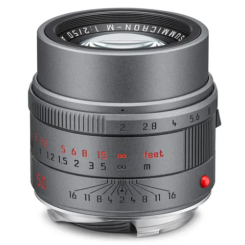 Leica APO-Summicron-M 50mm f/2.0 ASPH Metal Gray Paint Fininsh. Filter E39