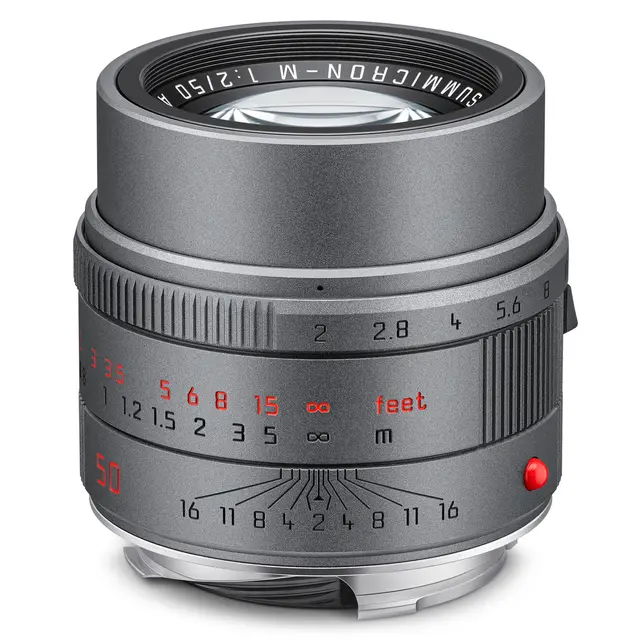 Leica APO-Summicron-M 50mm f/2.0 ASPH Metal Gray Paint Fininsh. Filter E39 