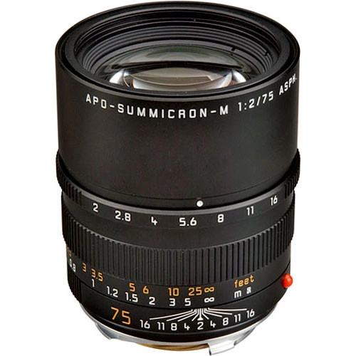 Leica APO-Summicron-M 75mm f/2 ASPH Sort Filterfatning E49