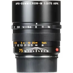 DEMO Leica APO-Summicron-M 75mm f/2 ASPH Filterfatning E49 - Sort