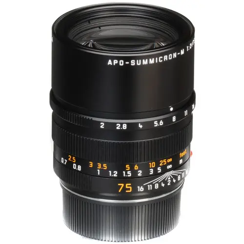 DEMO Leica APO-Summicron-M 75mm f/2 ASPH Filterfatning E49 - Sort 