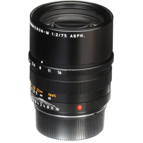 DEMO Leica APO-Summicron-M 75mm f/2 ASPH Filterfatning E49 - Sort 