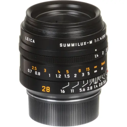 Leica Summilux-M f/1.4 28mm ASPH Sort Filterfatning E49 