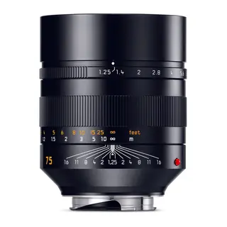 Leica Noctilux-M 75mm f/1.25 ASPH sort Filterfatning E67
