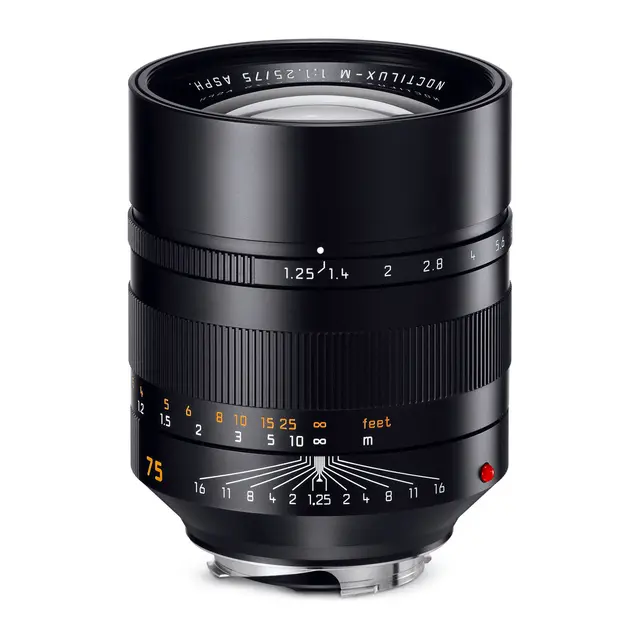 Leica Noctilux-M 75mm f/1.25 ASPH sort Filterfatning E67 