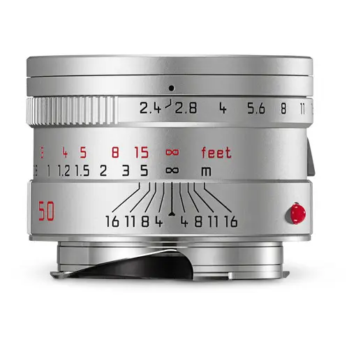 Leica Summarit-M 50mm f/2.4 ASPH  sølv Filterfatning E46 