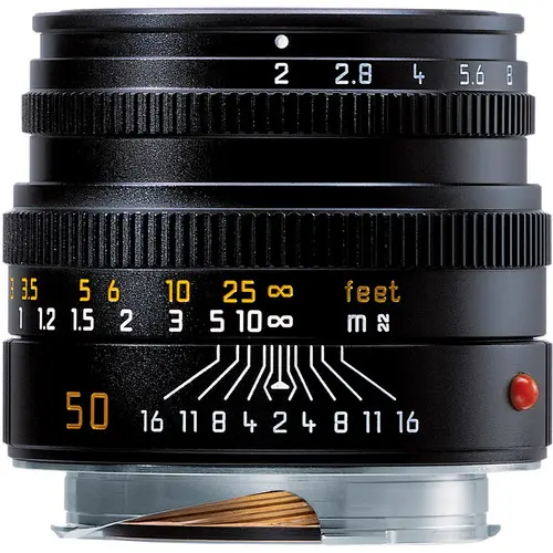 Leica Summicron-M f/2 50mm, Sort Filterfatning E39 