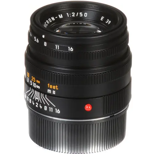 Leica Summicron-M f/2 50mm, Sort Filterfatning E39 