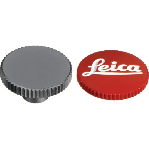 Leica Soft Release Button "LEICA", 12mm Rød, for Leica M 