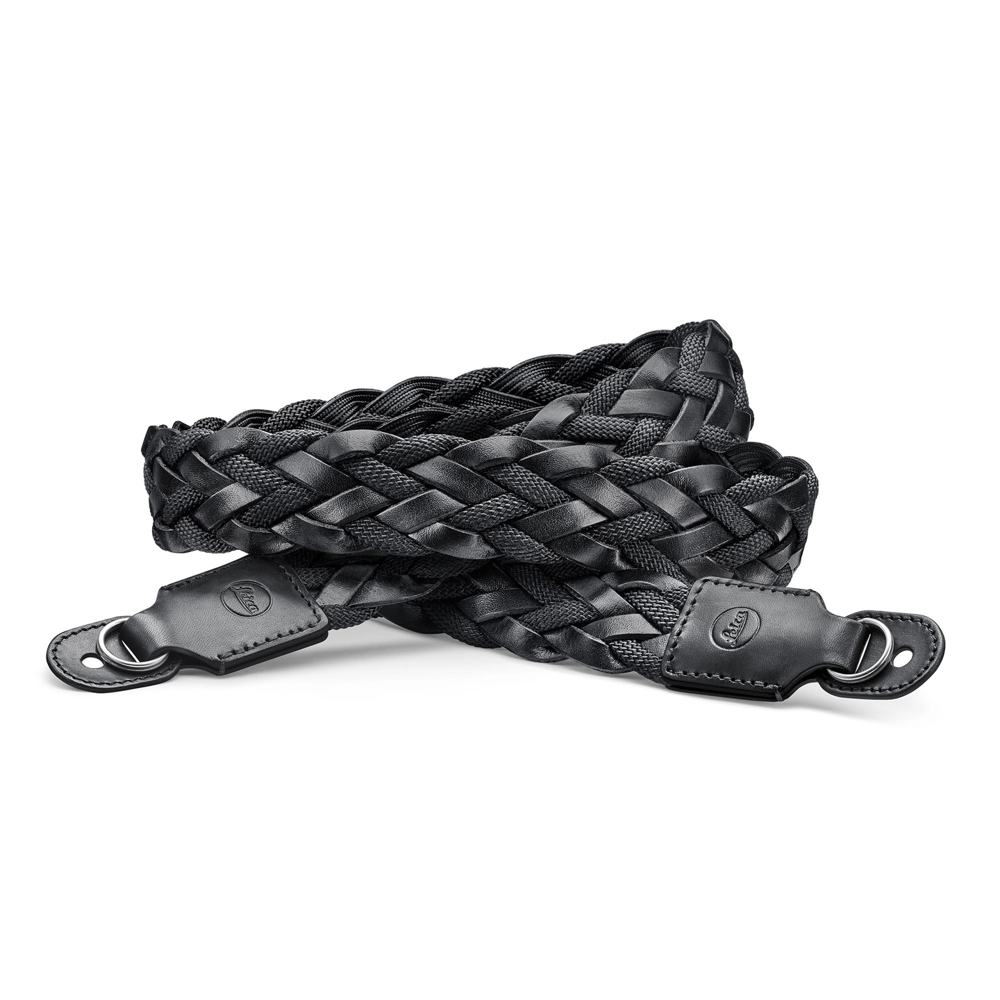 Leica Carrying Strap Black Flat braided rayon & leather cord