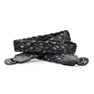 Leica Carrying Strap Black Flat braided rayon &amp; leather cord