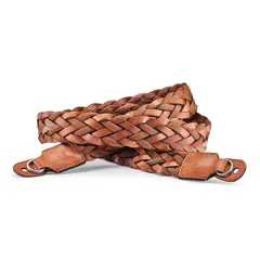 Leica Carrying Strap Cognac Flat braided rayon &amp; leather cord