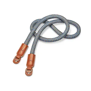 Leica Carrying Strap Cognac/Denim Blue Round braided rayon &amp; leather cord