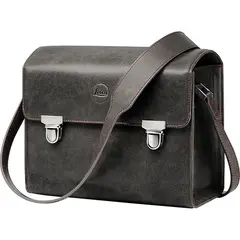 Leica System Case i skinn Stone Grey